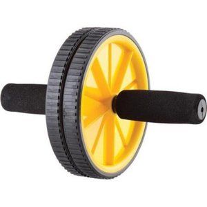 Dual Wheel Foam Grip Ab Roller Ab Wheel Yellow